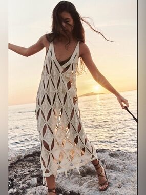 Zara Crochet Beach Dress